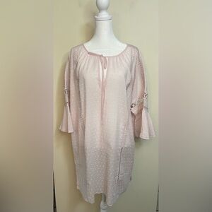 Victoria’s Secret Eyelet Nightgown Dress Tunic Blouse Top . Size Large. NWT